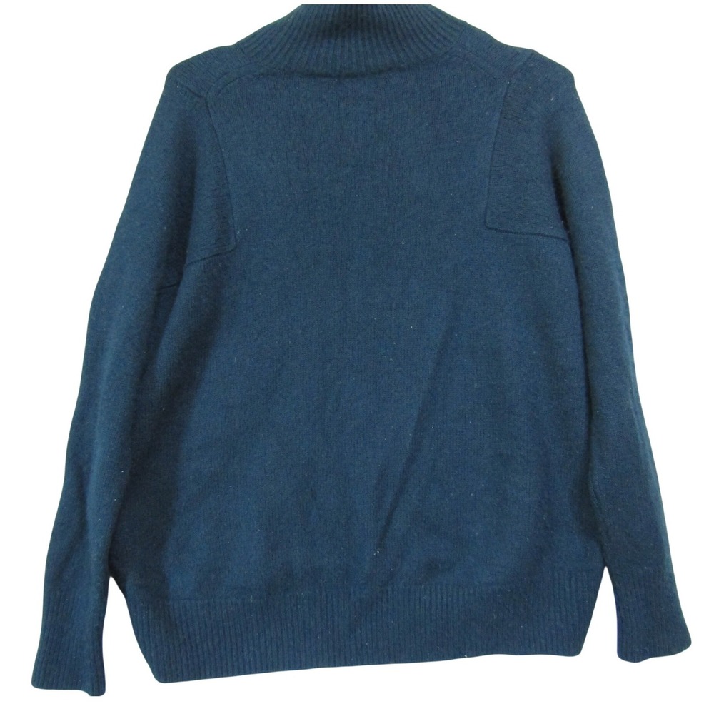 Athleta Sweater Womens S Blue Good Wool Cashmere Mock Neck High Low Hem - Picture 2 of 10